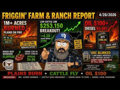 Friggin' Farm & Ranch Report | Plains Burn, Cattle Break Out & Diesel Lock Cracking 4 28 26