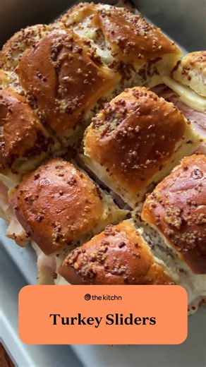 Cheesy leftover turkey sliders