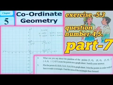 9th class maths, chapter- 5, co-ordinate geometry, exercise -5.3,questions numbers- 4,5.