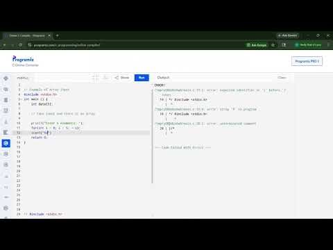 How to write a Arrays code and using loop statement, data types.