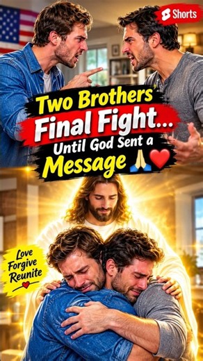 🙏 Two Brothers’ Final Fight… Until God Sent a Message ❤️🥺 #Shorts #God #Family