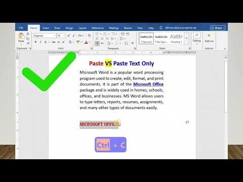 How to Paste Text without Disturbing Formatting in Microsoft Word