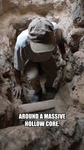 Archaeologists Discover Stairway That Spirals Around Hollow Mountain Core