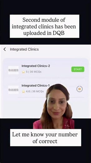 Module 2 of integrated clinics is now live in your Dams Question Bank.