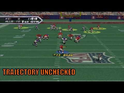 NFL Quarterback Club 97 PS1 Gameplay (Throw Deep Hope For Miracle)