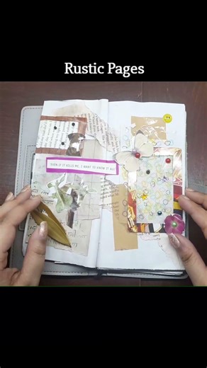 Flip through my handmade junk journal #diy #handmade #art #journal #junkjournal #rusticpages #paper