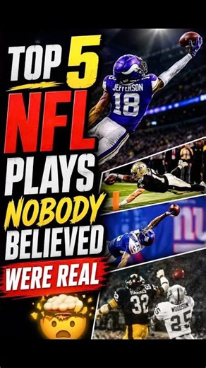 Top 5 NFL Plays Nobody Believed Were Real 🤯