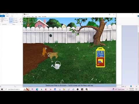Petz 4 - Amber (Scooby Doo) and Hundley (Curious George) in the Backyard