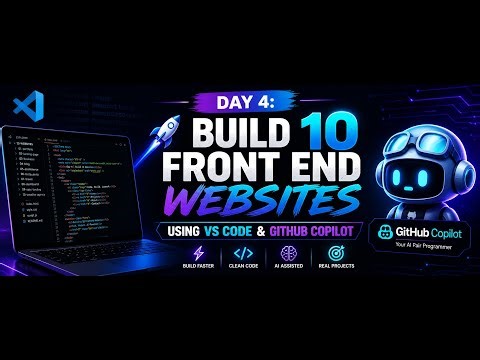 Day 4: Building 10 front end websites using VSCODE and Github copilot