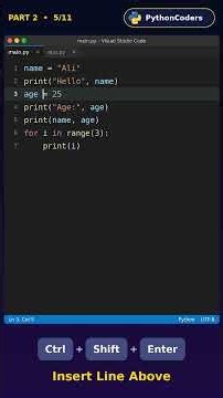11 Essential VS Code Shortcuts for Python Developers | Part 2 #shorts