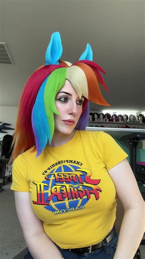 Rainbow Dash Cosplay Laugh — Pony Teeth & Horse Laugh Fun