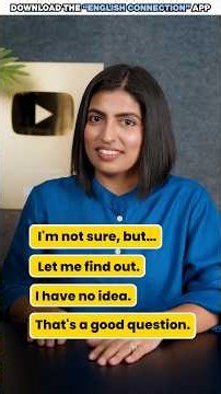 Stop Saying “I Don’t Know”! ❌ Say These Instead! Speak Better English | Kanchan Keshari #shorts