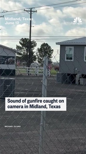 Sound of gunfire caught on camera in Midland, Texas