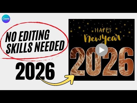 How to Create Animated Firework Text in Canva | 2026 New Year Tutorial