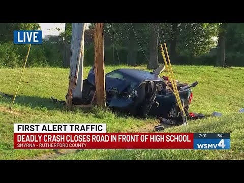 Driver dies in crash outside Smyrna High School