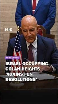Tom Barrack breaks with Trump: Israel occupying Golan 'against UN resolutions'