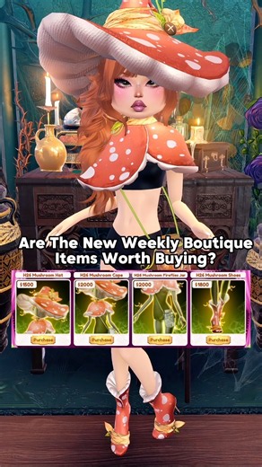 NEW MUSHROOM SET IN DTI HALLOWEEN UPDATE! 🍄 (WEEKLY BOUTIQUE) #dresstoimpress #dti #roblox