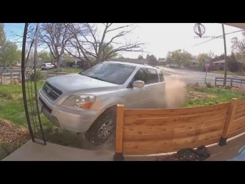 New video shows moment car slams into an Aurora house