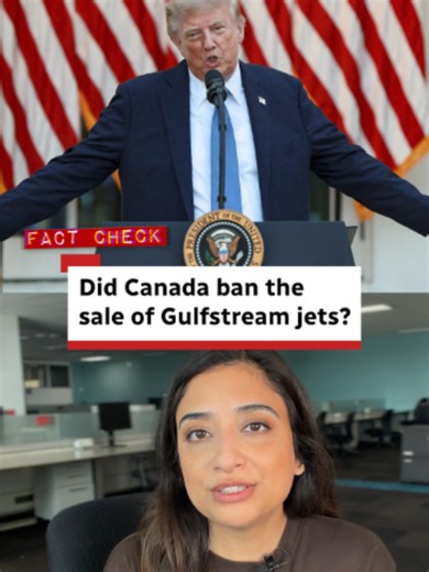 U.S. President Donald Trump claims Canada blocked U.S. plane maker Gulfstream Aerospace from doing business in the country. In fact, Canada approved several Gulfstream jets in February after Trump threatened tariffs. #Gulfstream #Bombardier #Trump #FactCheck #CBCNews