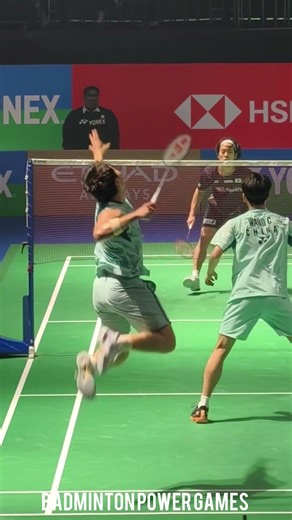 When teamwork meets power 💪🏸 Men’s doubles action #badminton