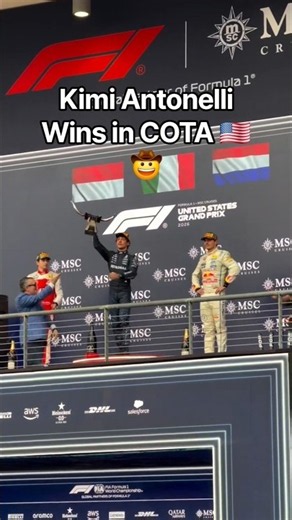 Kimi Antonelli Wins in COTA United States Grand Prix F1 2026 he is more closer to be world champion