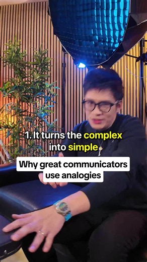 THIS is what makes communication simple. By learning to use analogies metaphors and similes, it distills the complex into something easy to understand. Great communicators don't use jargon to sound smart, they understand that communication isn't always about what's being said, but how it's received. And if you can't communicate in a way that's simple to understand, then you haven't done a great job!