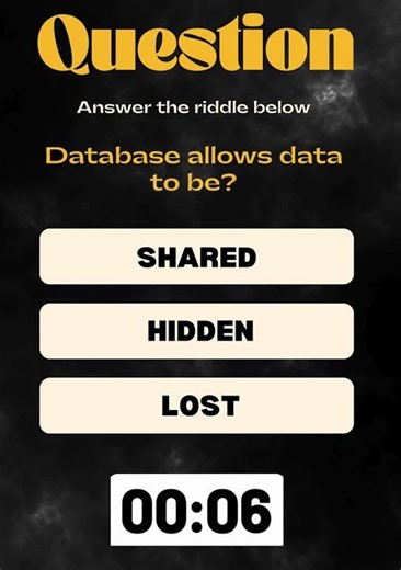 Database allows data to be?