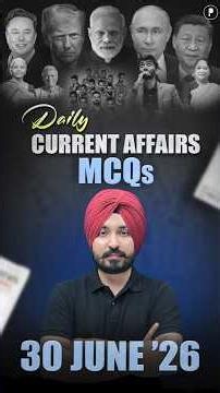 Daily Current Affairs MCQ | Current Affairs Today I 30 June 2026 #parchamclasses