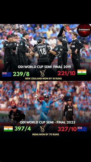 India Revenge 2023 💥 | IND vs NZ Semi Final 2023 vs 2019 Comparison | Full Highlights Stats