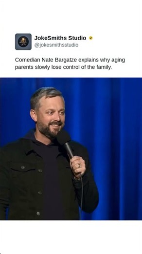 Comedian Nate Bargatze explains why aging parents slowly lose control of the family.