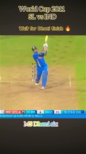 MS Dhoni Winning Six 2011 World Cup 😳 Iconic Finish 🔥 #shorts #cricket #worldcup #msdhoni #msd
