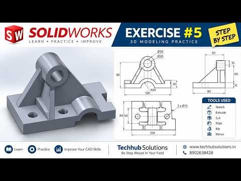 SolidWorks Exercise 5 | Step by Step