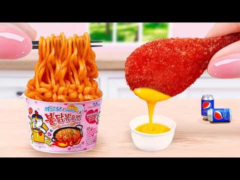 Best Of Food Recipe 🍗 Tiny Flamin Hot Cheetos Chicken and Takis Noodles