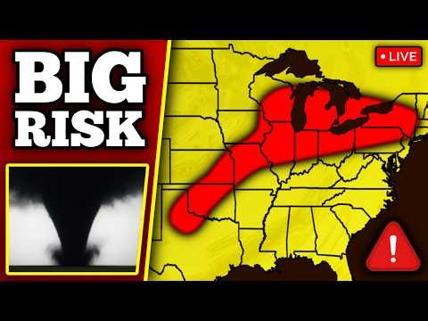 🔴 BREAKING TORNADO WARNING IN OHIO - Strong Tornadoes Possible With LIVE Storm Chasers...