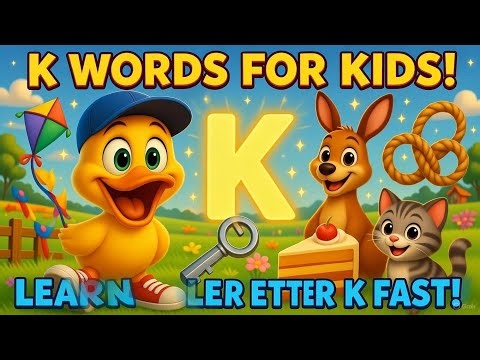 Letter K for Toddlers 🪁 | K Words & Animal Sounds | ABC Kids Learning