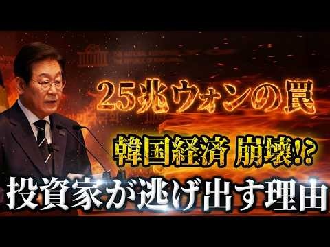 【激震速報】韓国経済を終わらせる李在明の「25兆ウォン」現金給付案！市場大打撃で投資家が逃げ出す理由とは？経済崩落危機の真相と今後の衝撃展開を総まとめ