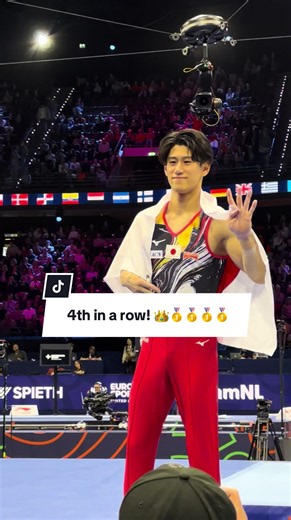4TH IN A ROW! 🥇🥇🥇🥇 Daiki Hashimoto 🇯🇵 is your World All-Around Champion once again! 👑 #WorldGymnastics #Gymnastics #Rotterdam2026