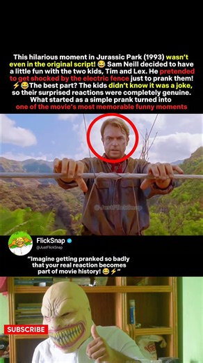 Jurassic Park (1993) — Sam Neill’s Unscripted Prank Gave the Kids a REAL Shock! 😂⚡