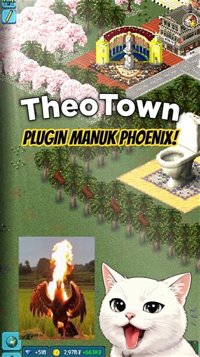PLUGIN DEKORASI UNIK BURUNG TERBANG DI THEOTOWN! #shorts