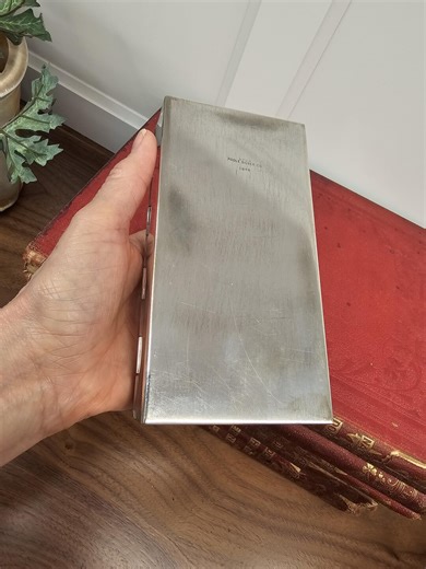 Commode doublée de bois EPCA Poole Silver Co. vintage, boîte de voiturier à charnière plaquée argent, organisateur de bureau moderne Mid-Century, sans monogramme, États-Unis - Etsy France