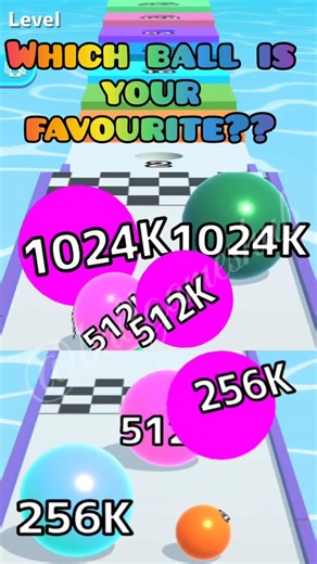 256K 512K 1024K Rare Pink Balls Together 😱🔥 Ball Run Infinity #shorts