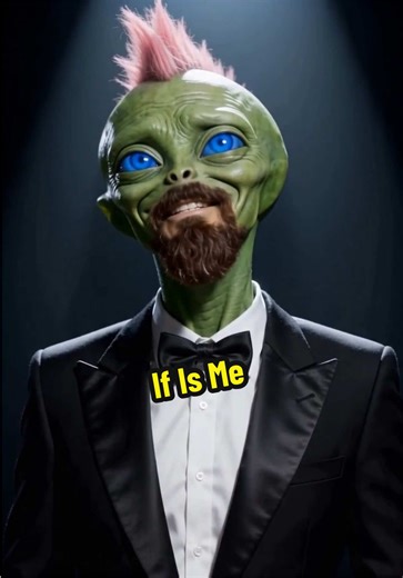 The Alien in the reference picture is on a dark stage dressed in a black tuxedo with a spot light directed on him he’s nervous at first but then he starts singing the most beautiful sweet song “Tired of all these emotions” Scene 2: the aliens vocals continue as he sings “scared of all your dreams, tell me what you’re thinking” as @Jeffery Thomas and @Ashleynicole1187 are listening and have tears in their eyes. Scene 3: He finishes the song “and I will tell you if it’s me” Realistic Reality TV em