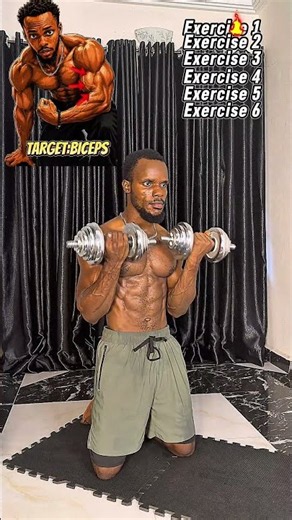 6 Biceps Exercises to Build Strong, Attractive Arms 💪🔥 #BicepsWorkout #ArmWorkout #Fitness