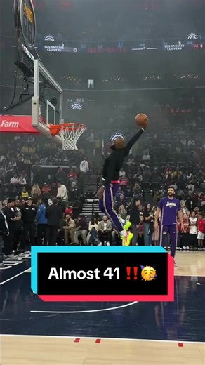 Year 23, almost 41, still dunking like it’s nothing 🙂‍↕️ #NBA #NBAHighlights #LeBronJames #Lakers