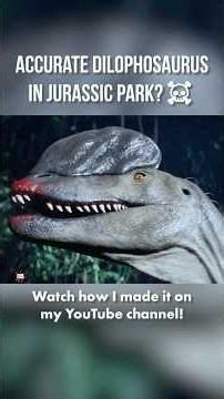 Jurassic Park with an Accurate Dilophosaurus? #jurassicpark #dilophosaurus #dinosaurvfx