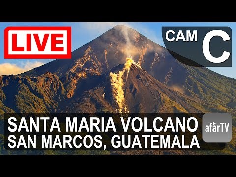 🔴 Live Now: 24/7 Santa Maria (Santiaguito) Volcano in 4K Ultra HD (Cam C)