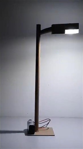 Smart homemade light pole 🌙💡 #schoolprojects