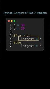 Simple Python Program to find the Largest 2 Numbers(Tamil)