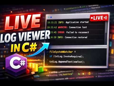 C# Log Viewer in Real-Time 🚀 FileSystemWatcher Explained (WinForms)