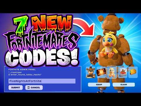 ALL 7 *NEW* Fortnitemares LOBBY HACK Codes! (FNAF)